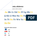 Learn the Swedish alphabet and common abbreviations