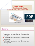 Momentos de fuerzas en 2D y 3D