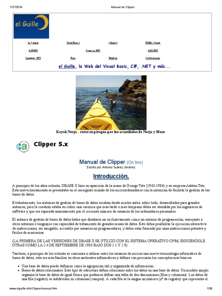 Manual Completo de Clipper 5.x | PDF | Compilador | Bases de datos