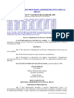 PROCESSO ADMINISTRATIVO FISCAL - Decreto Nº 7.629, de 09 de Julho de 1999, e Alterações PDF