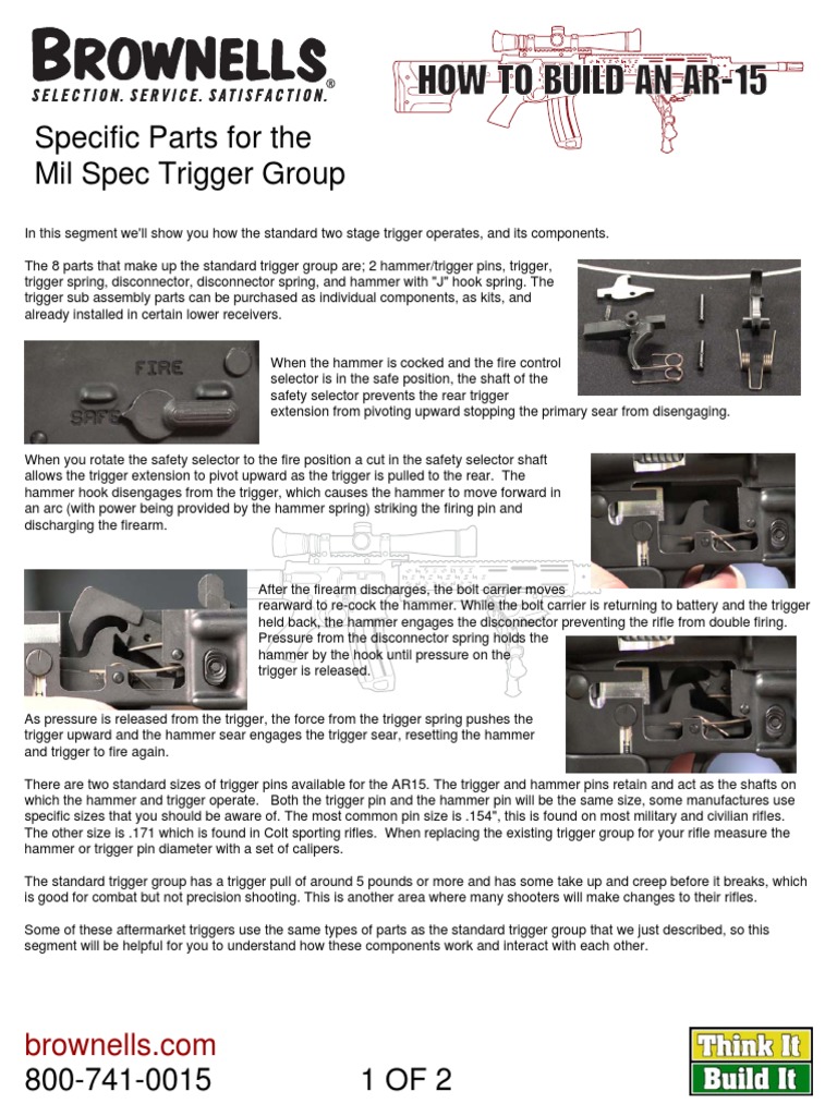 Mil Spec Trigger Group Components Guide | PDF | Trigger (Firearms ...