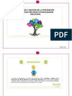 Cuidados y Gestión de La Prevención Del Riesgo Mecánico en Maquinaria Industrial