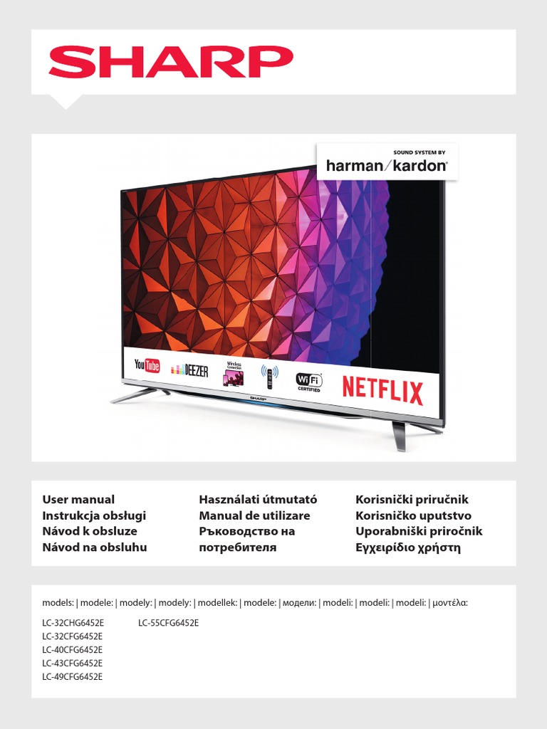 Sharp TV User Manual PDF Television Digital Video Recorder