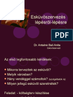 Esküvőszervezés (dr. Antalné Bali Anita előadása)