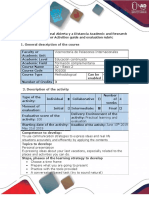 Universidad Nacional Abierta y A Distancia Academic and Research Vice-Rector Activities Guide and Evaluation Rubric