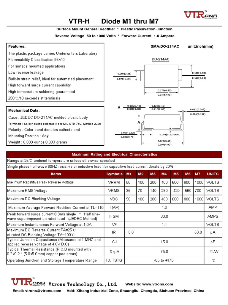 Diode M7 | PDF | Diode | Rectifier