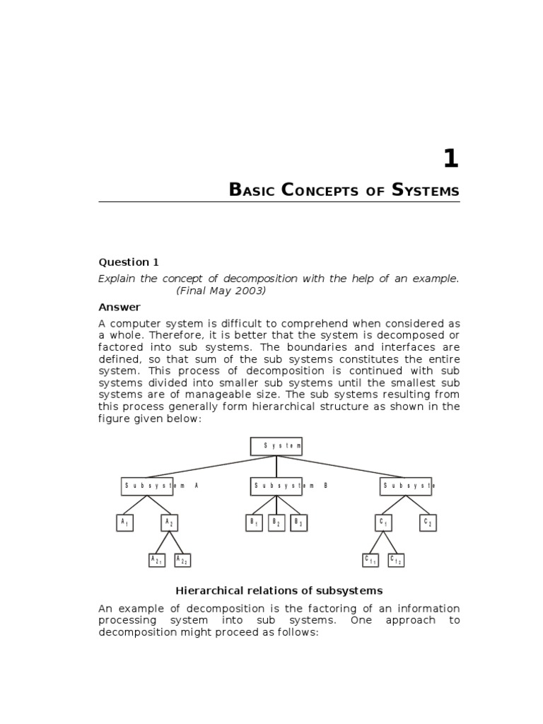 Chp-1 Basic Concepts of Systems | PDF | Decision Support System | System