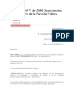 Concepto 74771 de 2016 Departamento Administrativo de La Función Pública