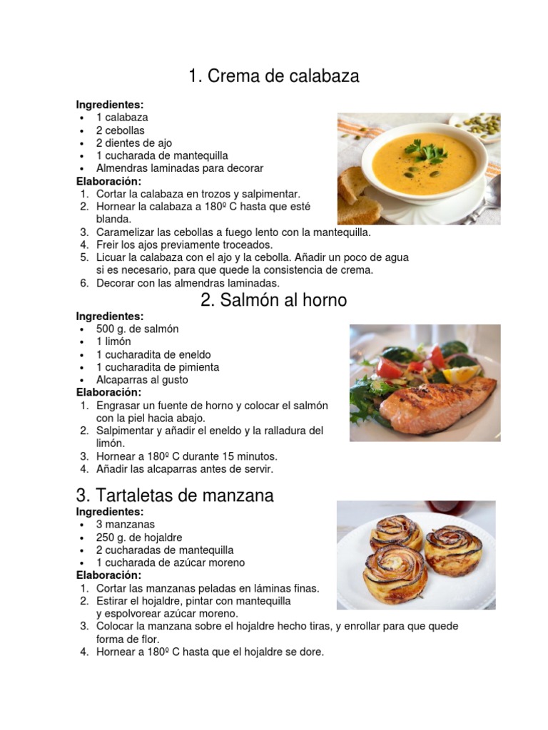 10 Recetas Fáciles con 5 Ingredientes | PDF | Espaguetis | Panes