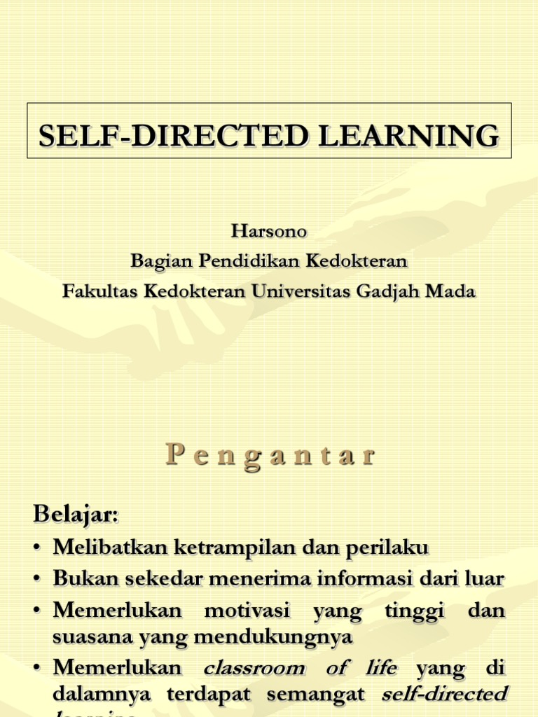 Self Directed Learning | PDF | Karier & Perkembangan