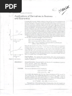 Applications of Derivatives To Business and Economics