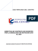 Directiva de Contrata de Docentes Por Invitacion