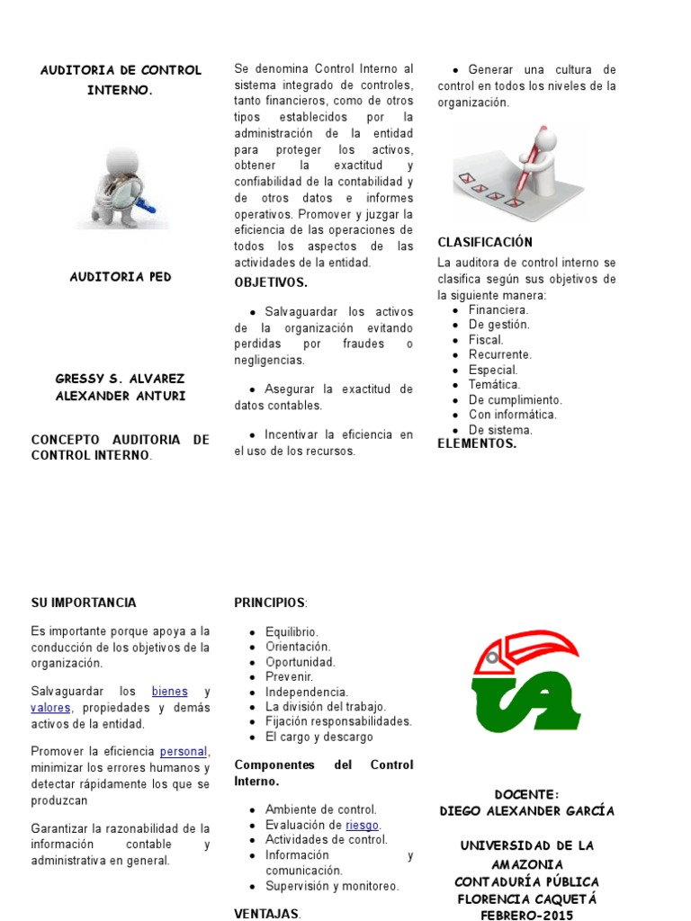 Plegable Auditoria de Control Interno Plegable-1 | PDF | Auditoría ...
