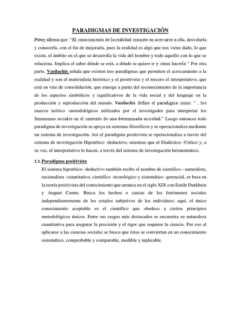 Paradigmas de Investigación Social | PDF | Paradigma | Positivismo