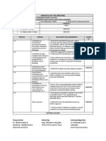 Minutes of The Meeting: Attendees Company