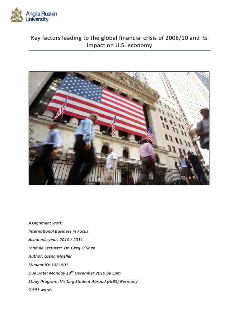 The Financial Crisis and Its Impact To The US Economy-FinalV | PDF ...