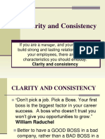Clarity and Consistencty