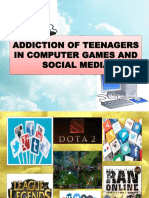 Addiction of Teenagers in Computer Games and Social Media