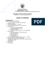 Order of Business: Schools Division of Iloilo