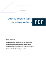 2.1.3. Debilidades y Fortalezas de Los Estudiantes.