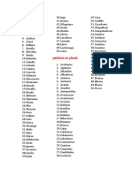50 Palabras en Singular y Plural