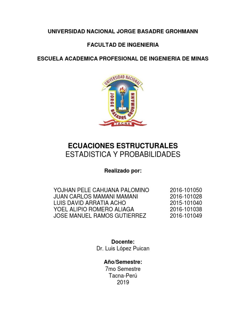 Ecuaciones Estructurales PDF Modelos de ecuaciones estructurales