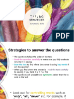 T / F / NG: Strategies