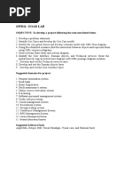 Syllabus 15Fd11-Ooad Lab: OBJECTIVE: To Develop A Project Following The Exercises Listed Below