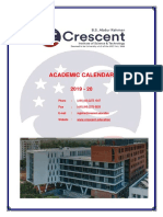 Academic Calendar 2019 20 PDF