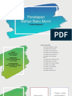 Penetapan Bahan Baku Murni (UJI BATAS)