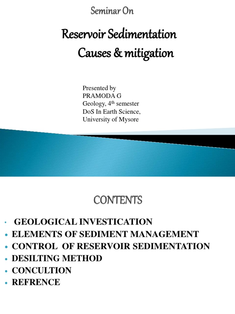 Reservoir Sedimentation Causes & Mitigation | PDF | Reservoir | Sediment