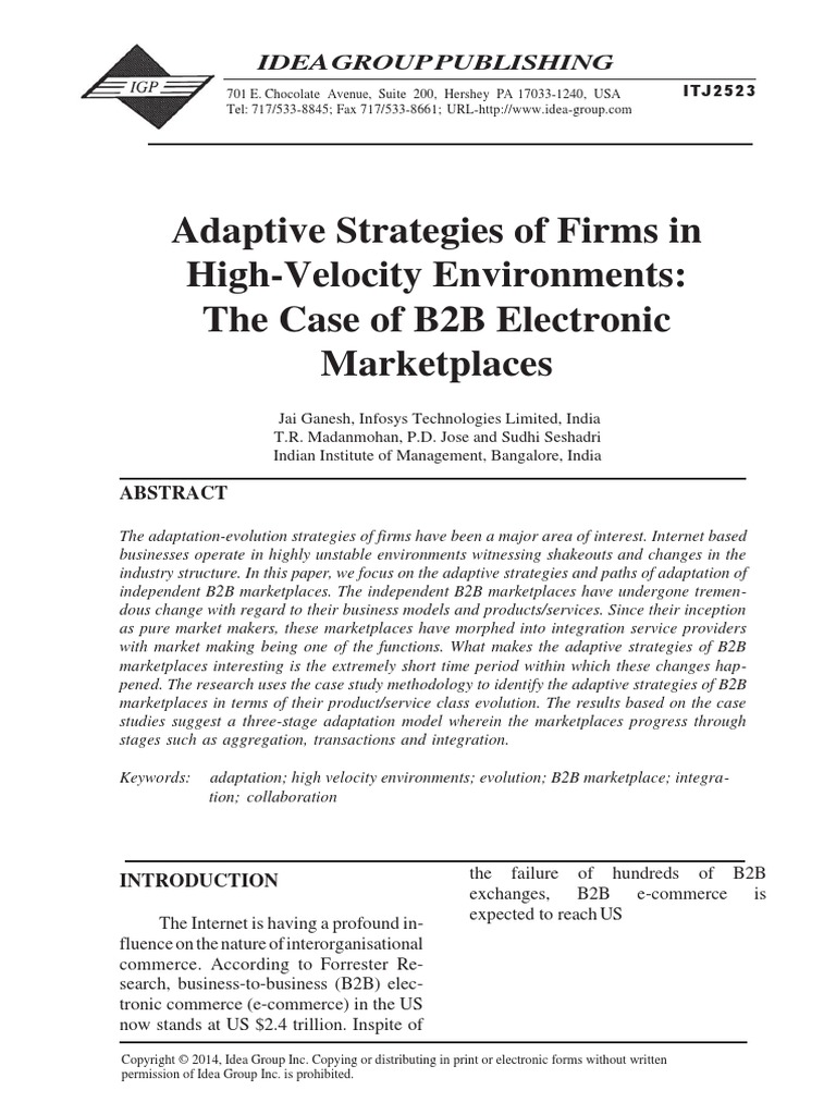 B2B Electronic Marketplaces | PDF | Electronic Data Interchange | E ...