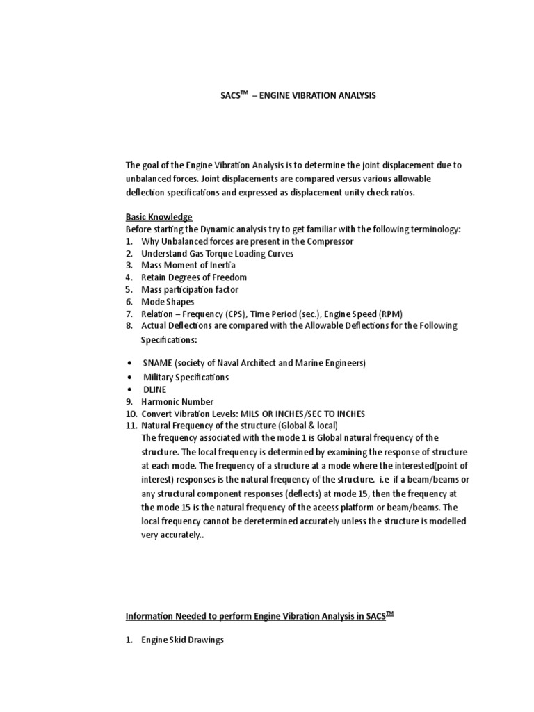 Engine Vibration Analysis Guidelines InProgress | PDF | Normal Mode