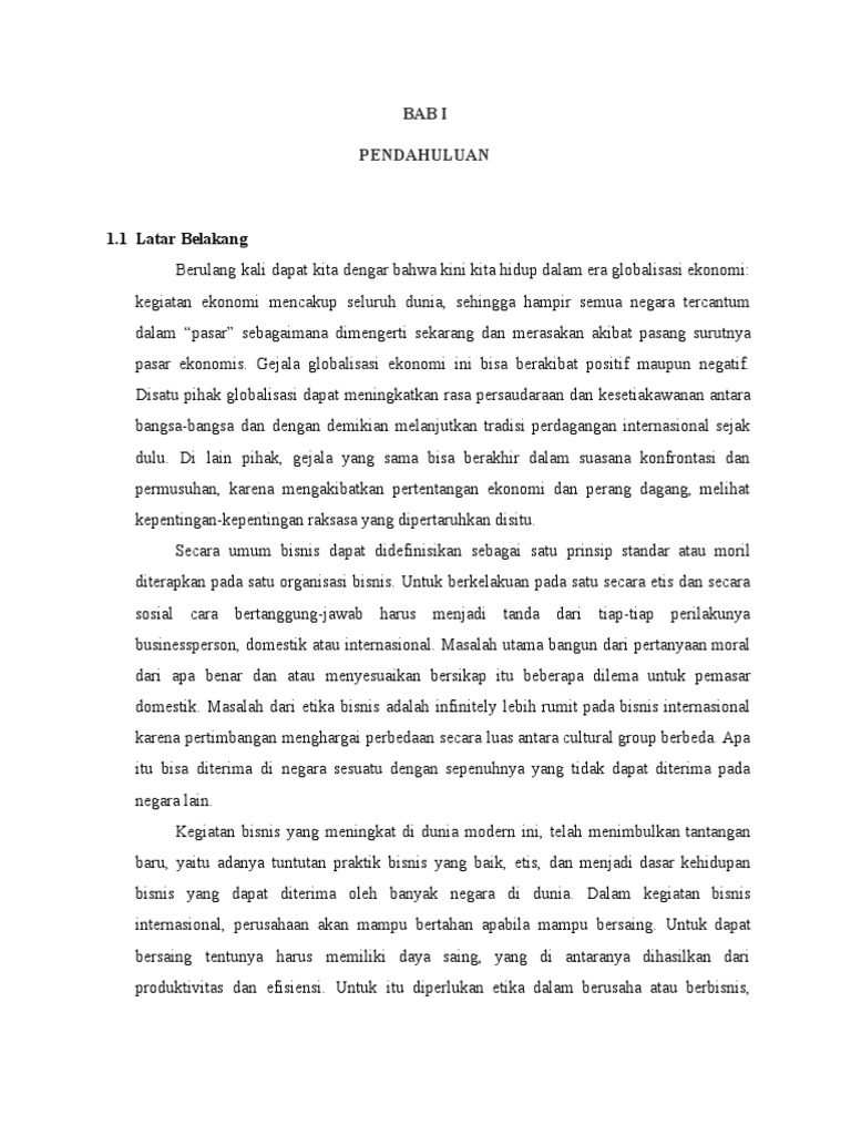 Makalah Etika Bisnis Internasional Pdf