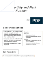 Soil Fertility and Plant Nutrition: Rogelio R. Picart JR., Lic. Agr