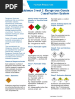 Guidance Sheet 2: Dangerous Goods Classification System