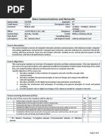 Data Communications and Networks: Course Description