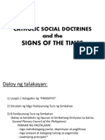 Catholic Social Teachings at Ang Signs of The Times 1819