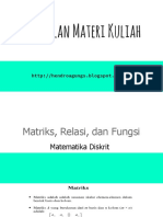 Matriks, Relasi, Dan Fungsi MD