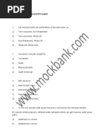 IRDA Agent Licensing Question Paper