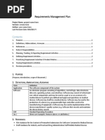 Requirements Management Plan