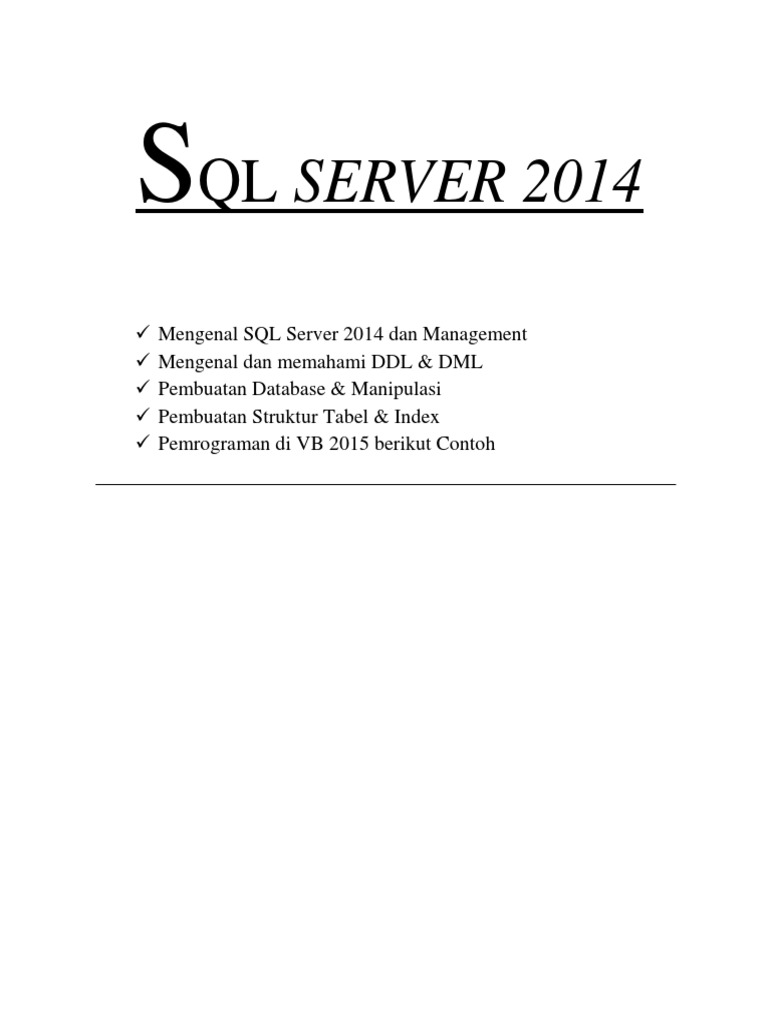 Materi Database SQL Server PDF | PDF