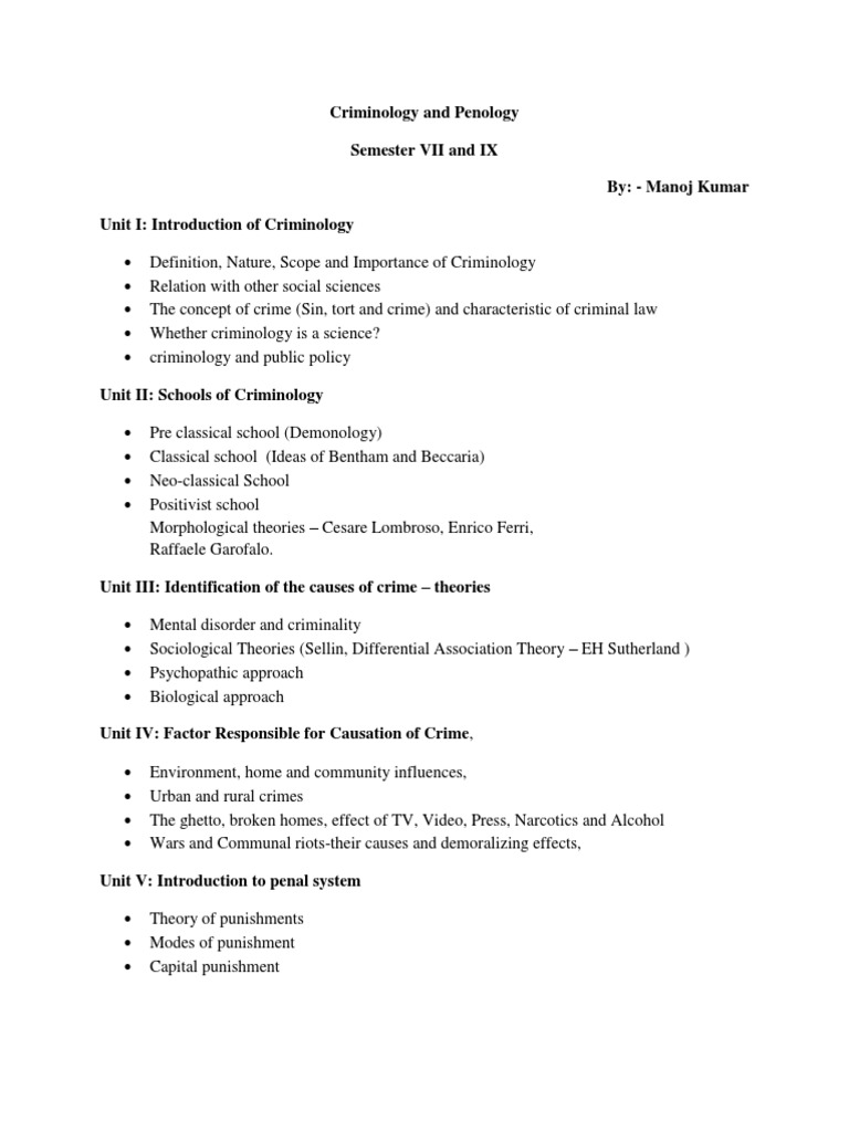 Criminology and Penology Overview | PDF | Criminology | Crime & Violence