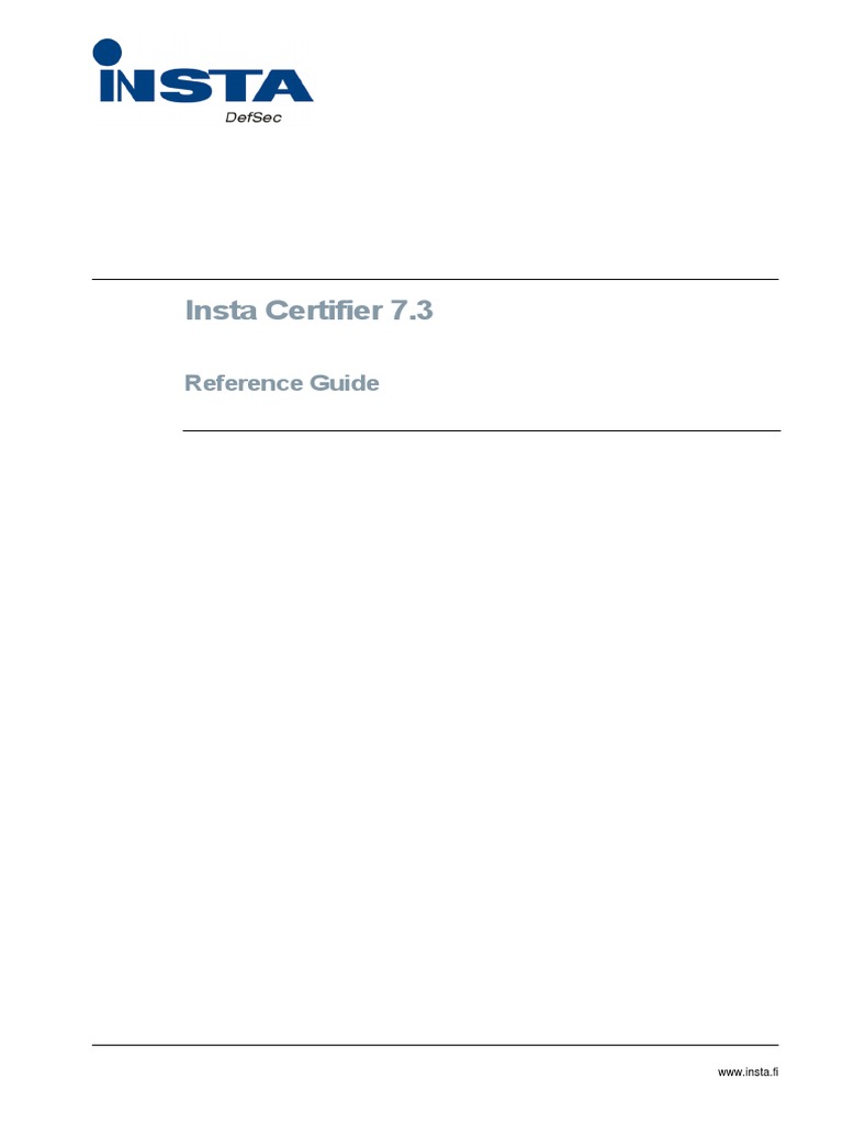 Certifier 7.3 ReferenceGuide | PDF | Graphical User Interfaces | Public ...