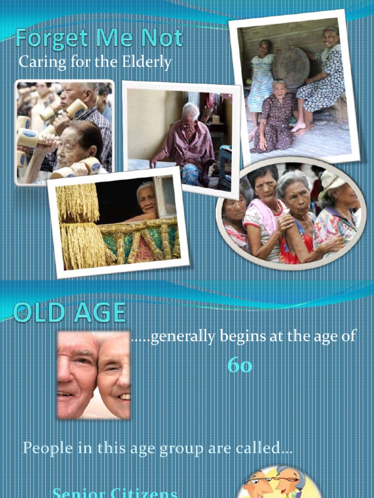 Understanding Elderly Care Challenges | PDF | Old Age | Ageing