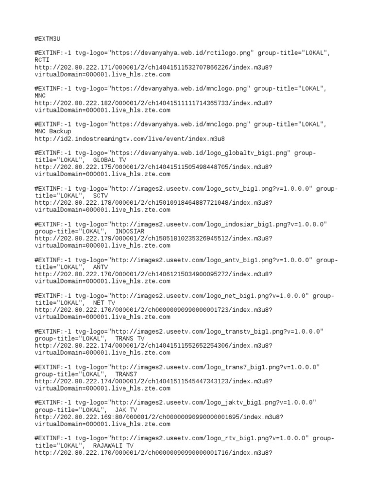 Local Indonesian TV Channels Streaming Guide | PDF | Television ...