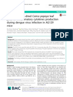 Effect of Freeze-Dried Carica Papaya Leaf Juice On Inflammatory Cytokines Production During Dengue Virus Infection in AG129 Mice