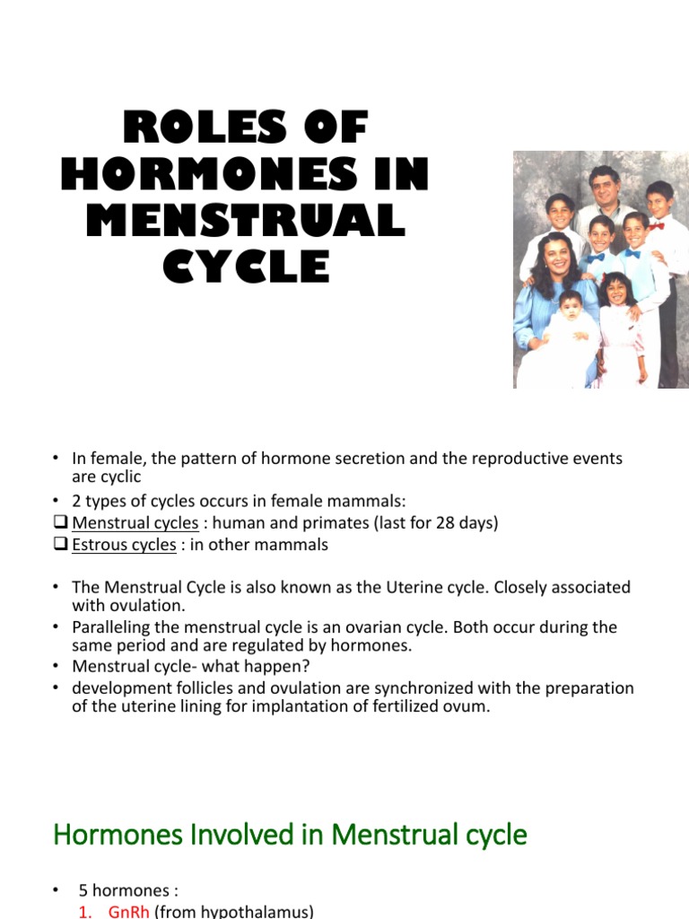 Roles of Hormones in Menstrual Cycle | PDF | Menstrual Cycle ...