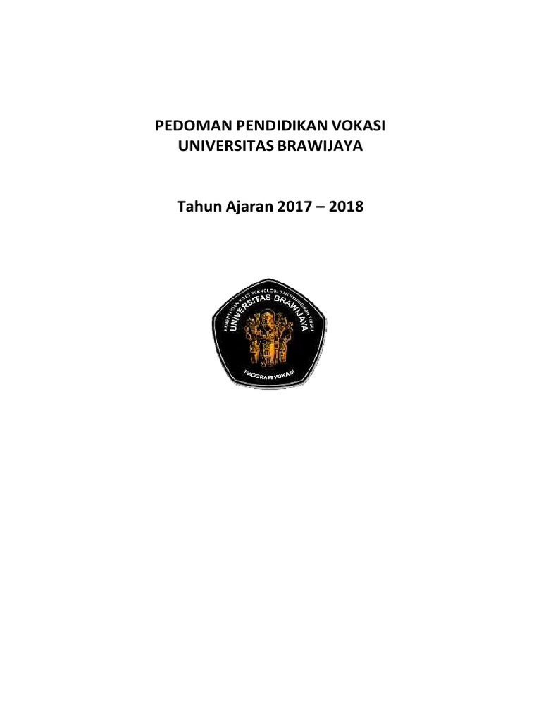 Buku Pedoman Pendidikan Vokasi 2017 2018