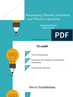 Determining Efficient, Economica L, and Effective Operations